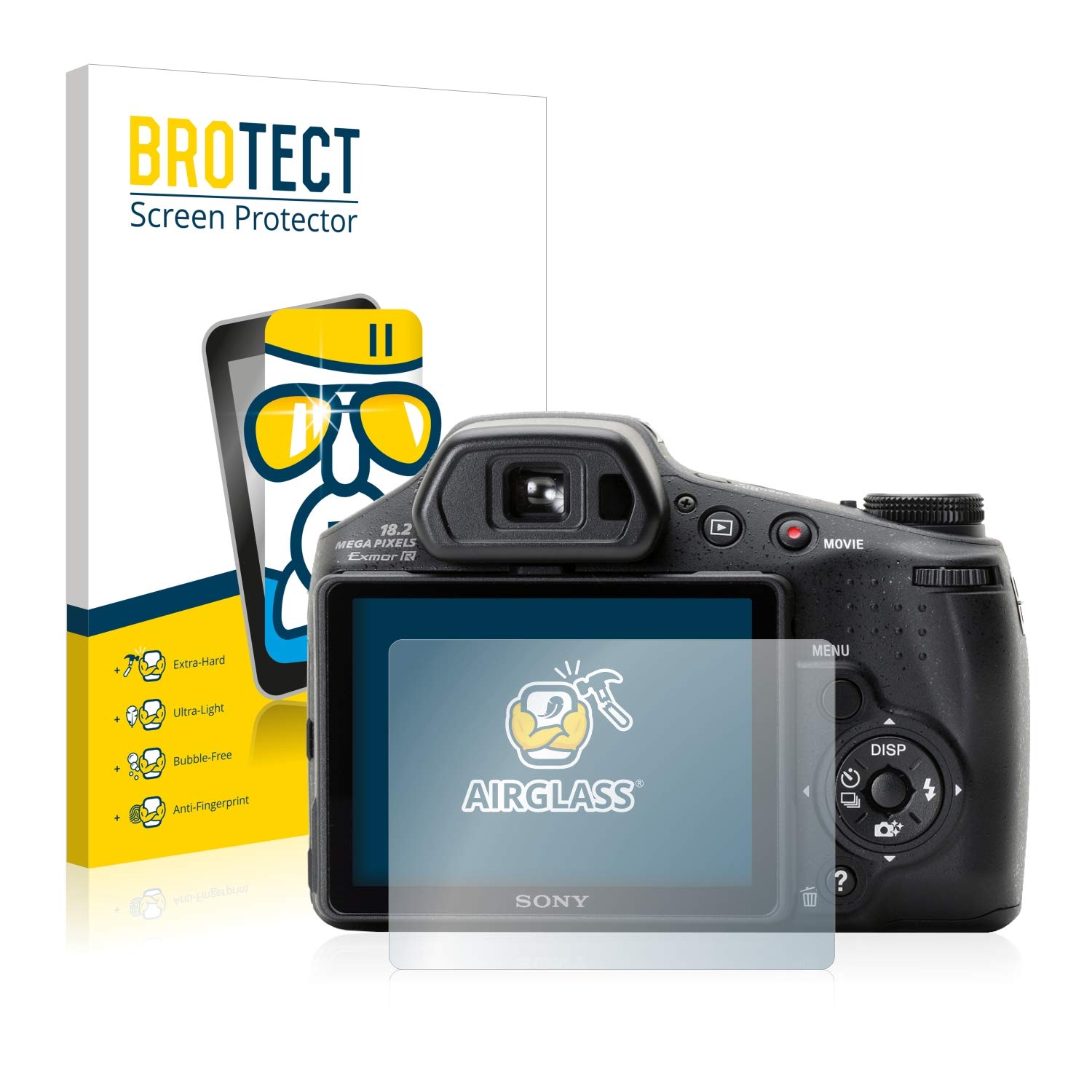 BROTECT AirGlass Schutzfolie Für Sony Cyber-Shot DSC-H55 – 9H Härte, Kratzfest, Anti-Fingerprint