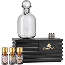 Waterless Essential Oil Diffuser for Home with 3 Oils, 4 Modes