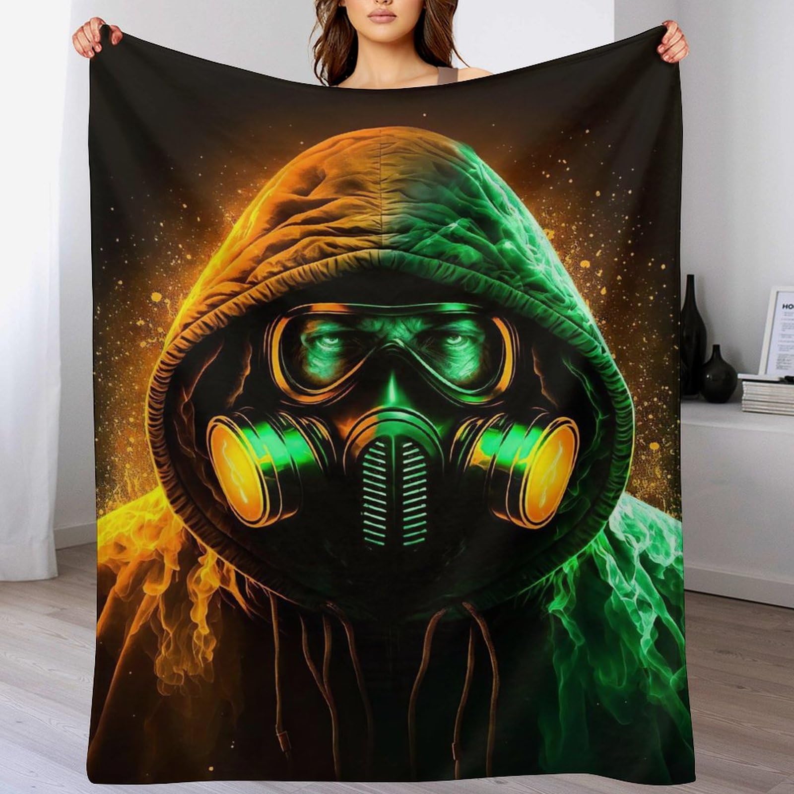 Couverture polaire 180x200 cm en flannel douce et chaude pour lit et canapé