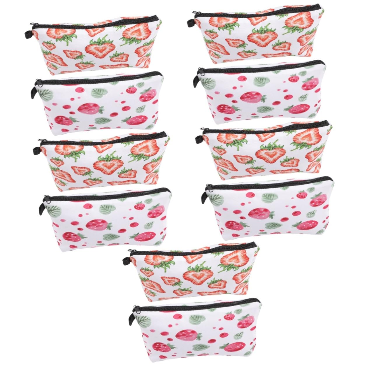 ABOOFAN 10piezas Bolsa De Maquillaje Portátil De Estampado De Organizador De Artículos De Tocador y Cosméticos para Diseño Elegante y Práctico