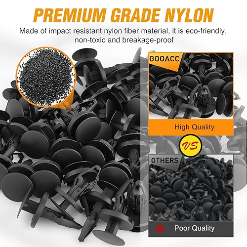 Vista 57 de GOOACC 50 Uds. Clips de moldeo de guardia de piedra de coche, clips de remache para Mazda KD53-51-SJ3A CX-5 con anillo de sello 50 clips para Mazda