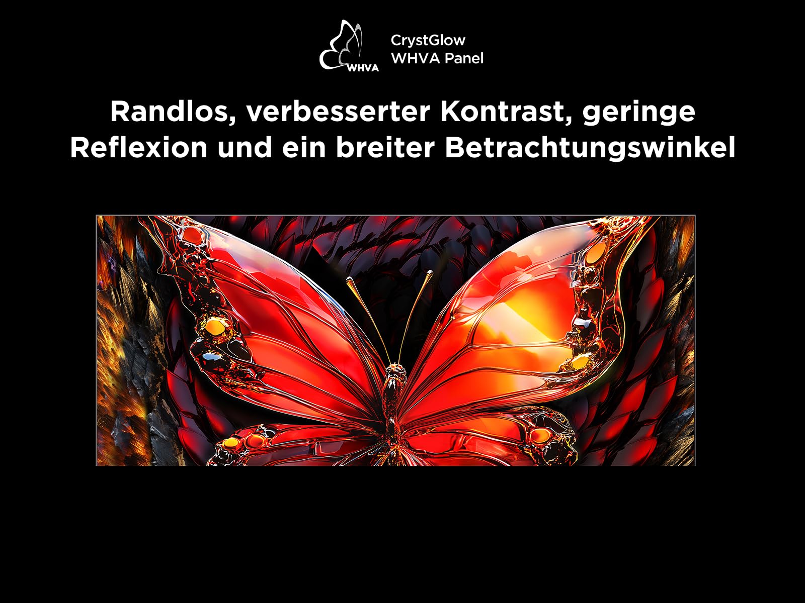 TCL 65Q8C 65 Zoll QD-Mini LED-Fernseher, 4K HDR Premium 4500, ZeroBorder™, Smart Google TV, CrystGlow WHVA-Panel, Audio von Bang & Olufsen, 144Hz Motion Clarity Pro, Dolby Vision IQ & Atmos