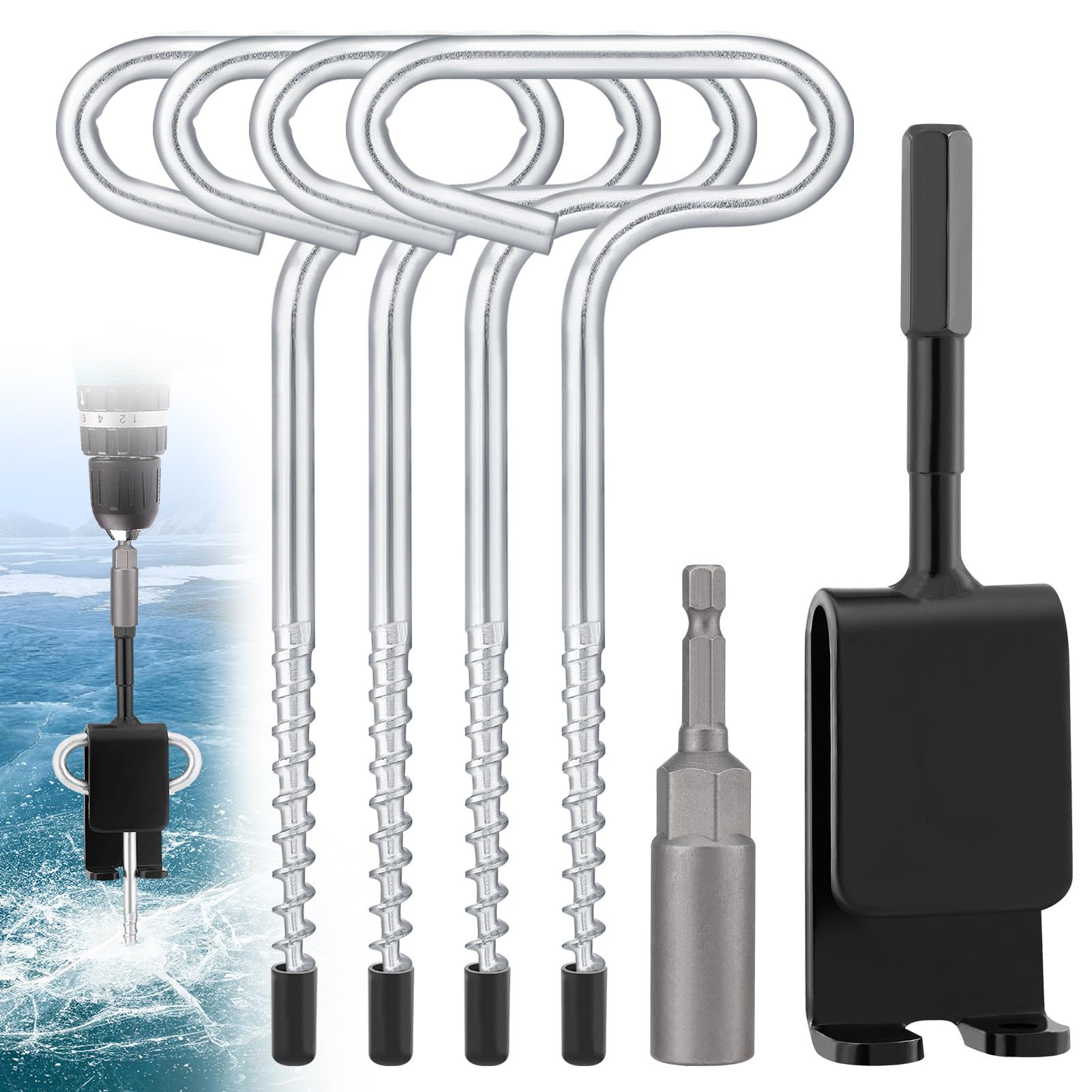 MADHOLLY Universal Ice Anchor Tool Ice Anchor Drill