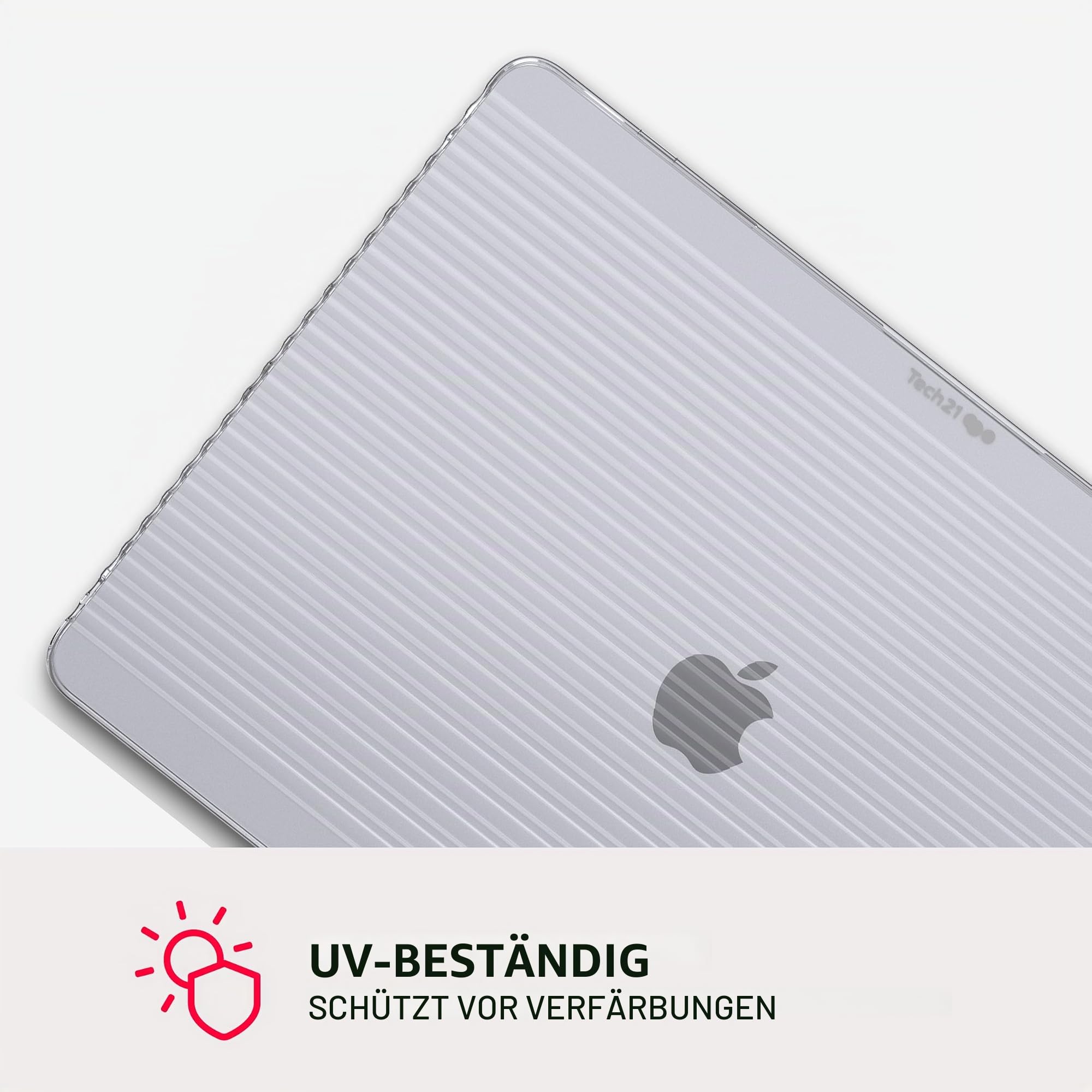 Tech21 EvoWave Schutzhülle für MacBook Air 13 Zoll (2022–2024), transparent: Laptop Cover, Schutz für MacBook Air