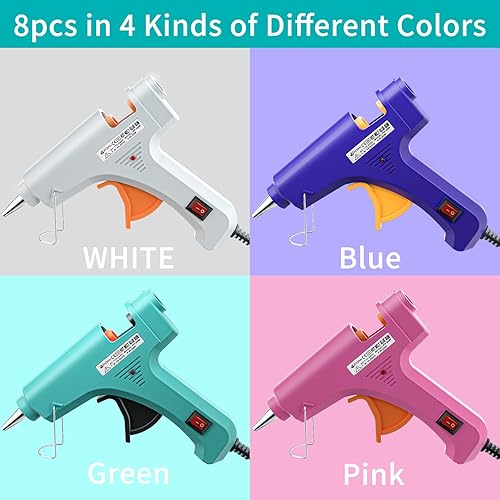 Miniatura 2 de GuiBiLoo Juego de mini pistolas de pegamento caliente reparaciones rápidas en 1 minuto paquete de 8 pistolas de pegamento pequeñas para derretir con