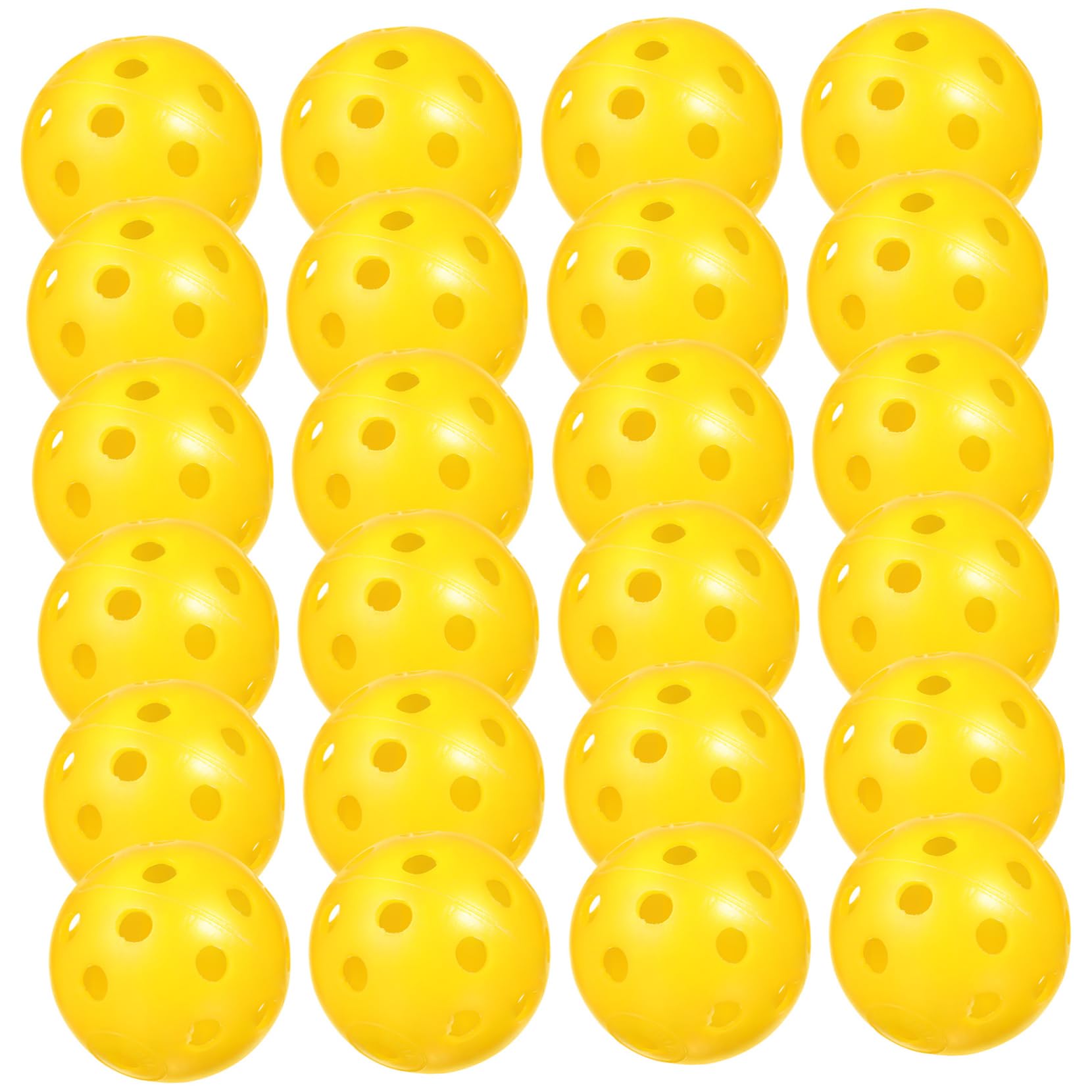 MUSISALY 24Pcs Airflow Golf Practice Balls Durable Indoor Training Balls for Backyard Practice High Visibility Design for Skill Improvement and Swing Mechanics Refinement