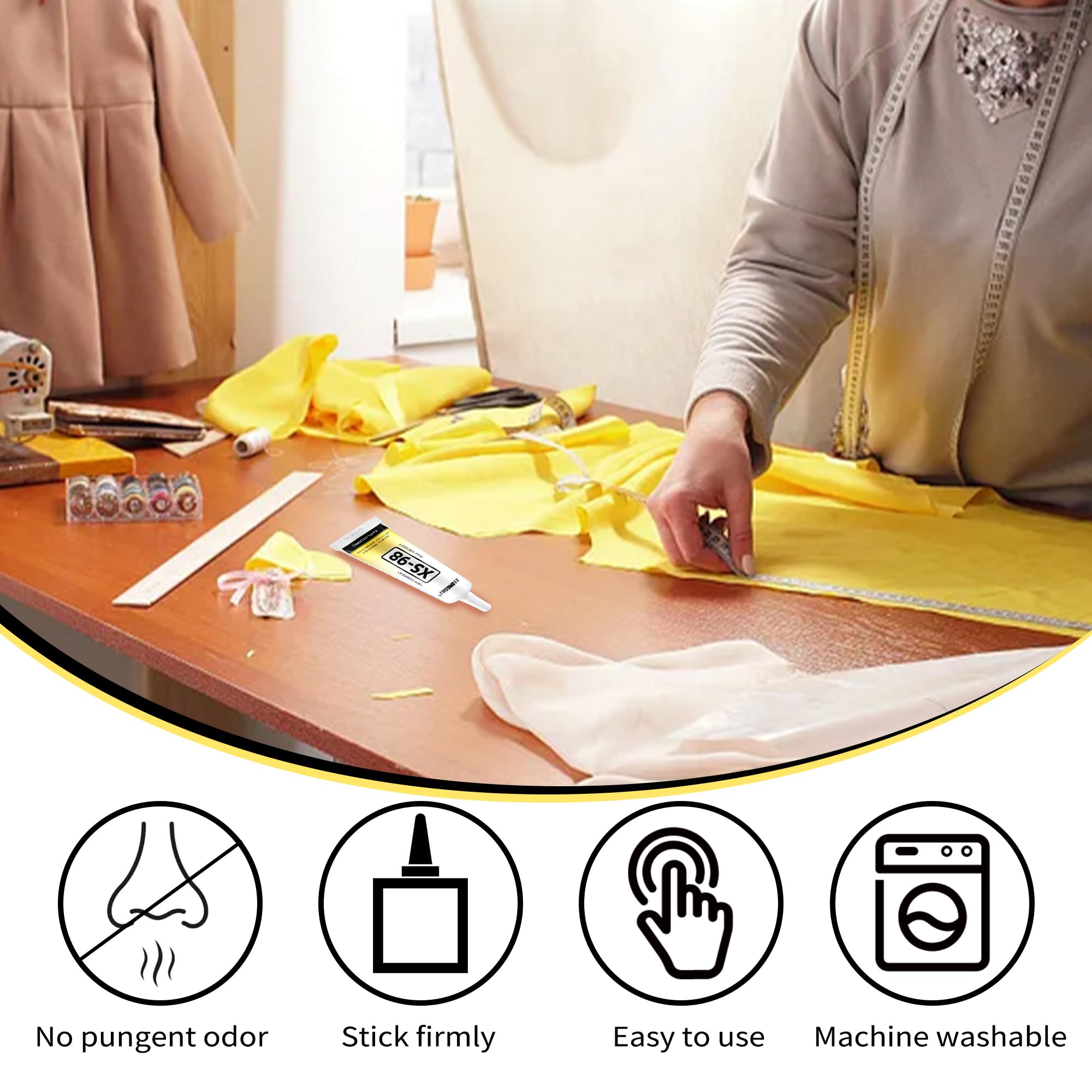 Colla forte per tessuto - 60 g extra forte per la riparazione di