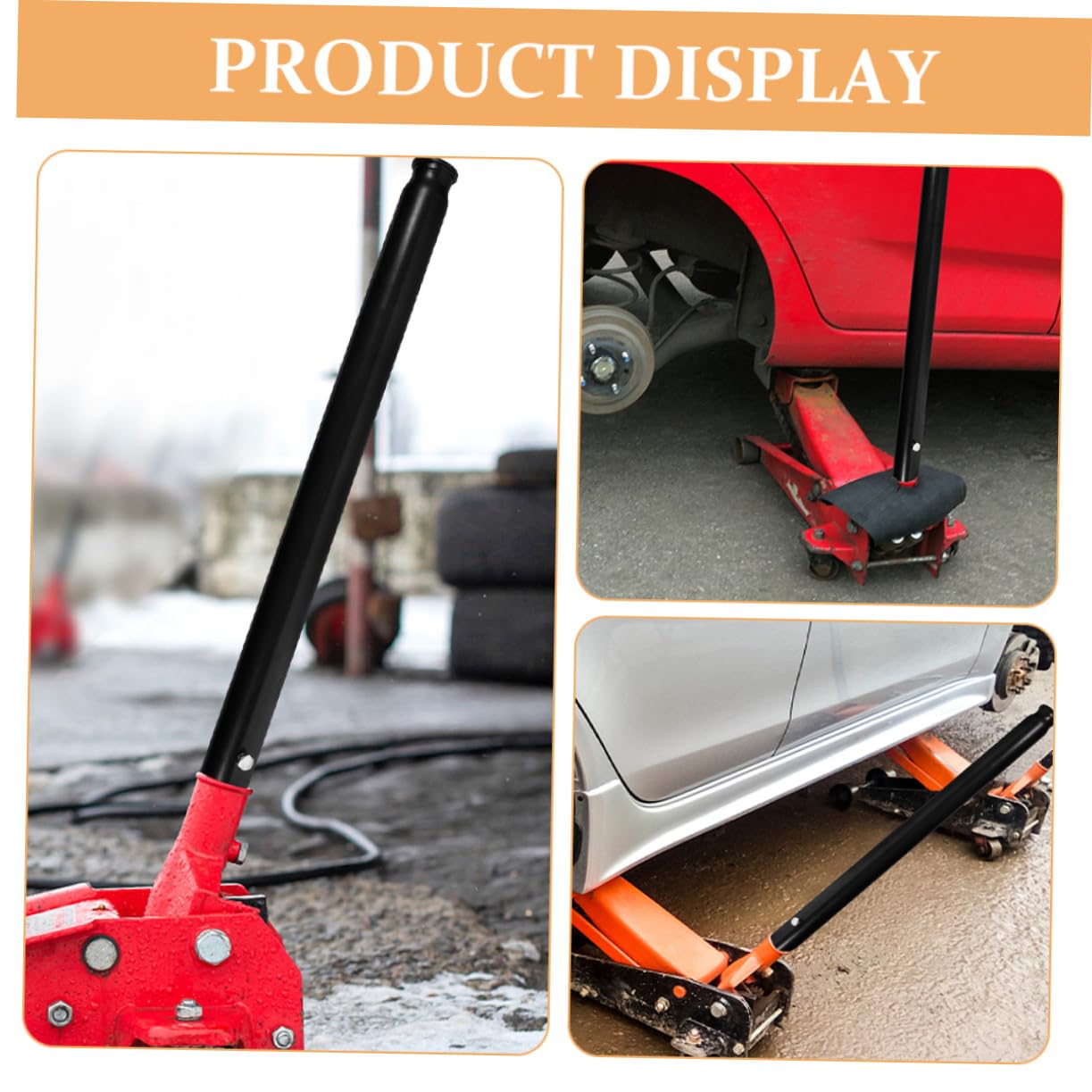 Cabilock Palanca para Gato Hidráulico Horizontal de 3 Toneladas Diseño Ergonómico y Material de Acero Inoxidable, Mango Resistente para Uso Mecánico y Bricolaje