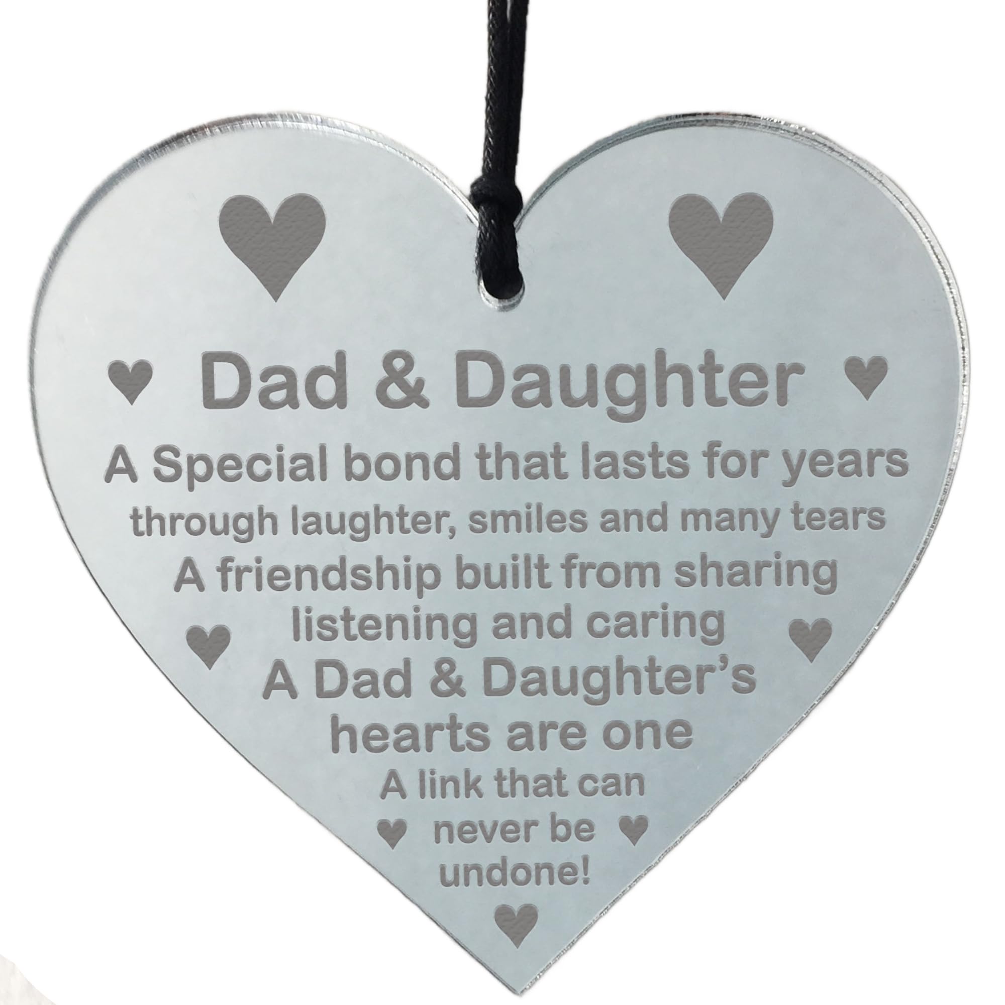 Dad And Daughter Gift For Fathers Day Birthday Gift For Dad Poem Thank You Gift