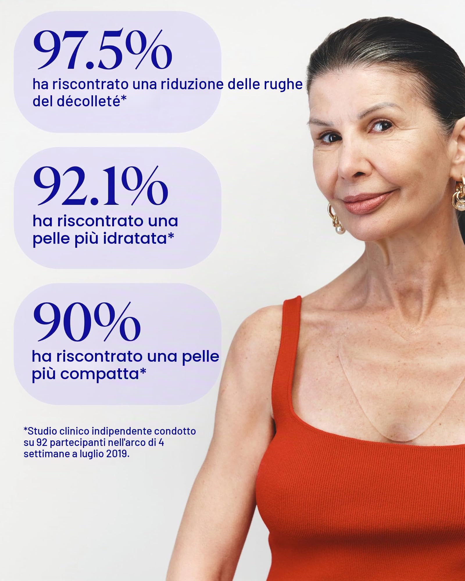 Wrinkles Schminkles - Patch antirughe per il petto, trasparenti