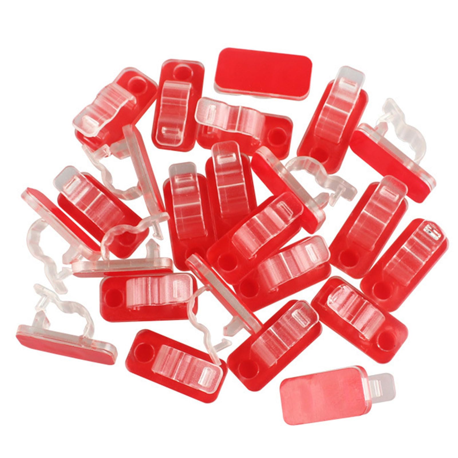 20 Pz Fermacavi Autoadesivi - Organizer Per Fili - Clip Porta Cavi In Plastica