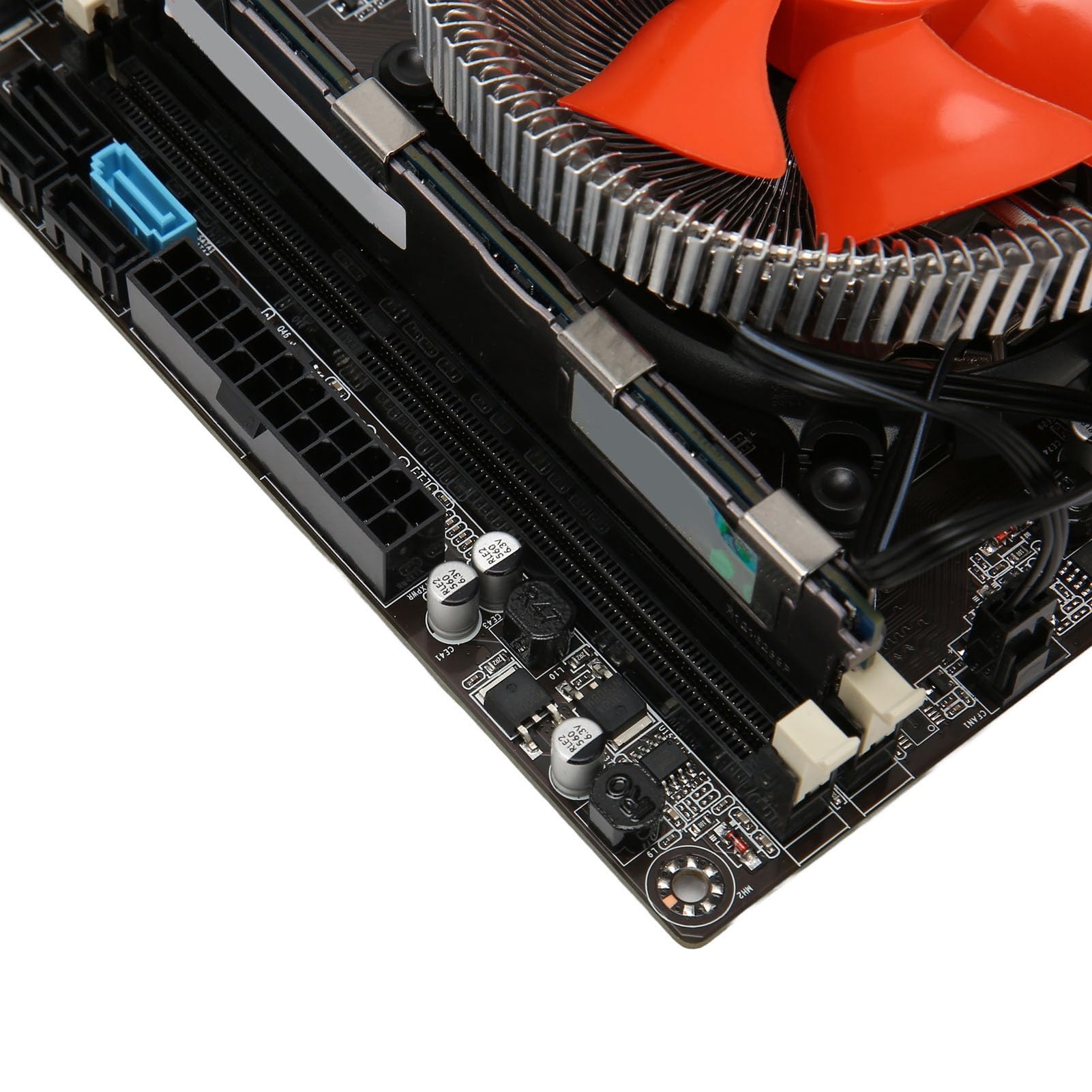 Qcwwy Combo De CPU De Placa Base, Juego De Placa Base para PC para Juegos De PCB con Luces Indicadoras Dobles, Procesador De 6 Núcleos Y Ranura Nvme para Sistemas Compatibles con Lga 1356