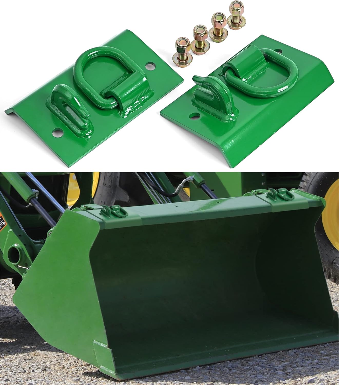Maureen Tractor Bucket Hooks D Rings Bolt on Heavy Duty Compatible Fit