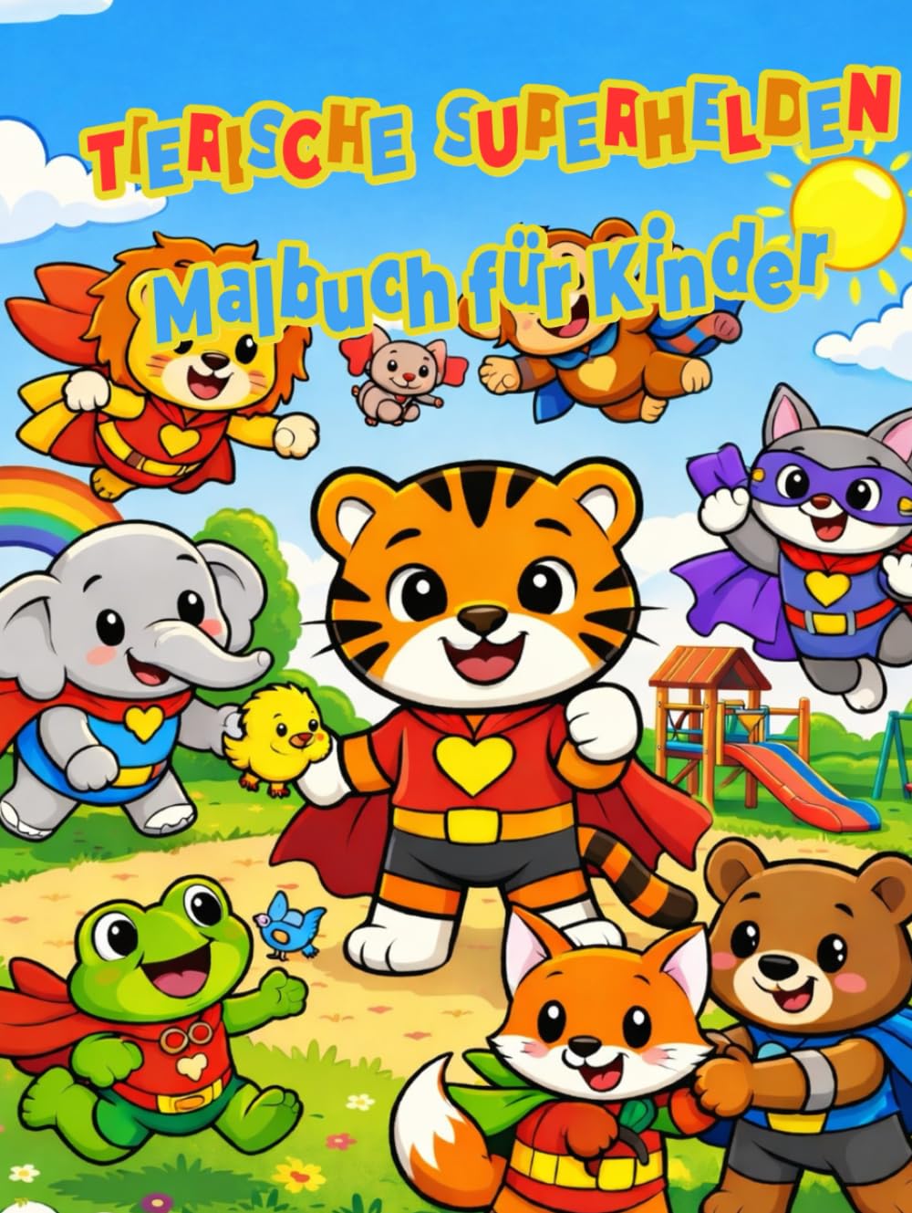 Tierische Superhelden – Malbuch für Kinder: Malbuch für Kinder von 3 bis 6