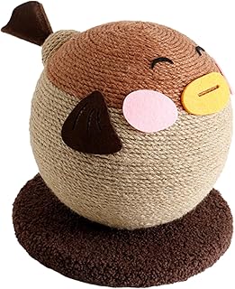 FewNvWa Pelota de rascado para Gatos, Suministros de Ejercicio y diversión para Gatitos, MarrÓn