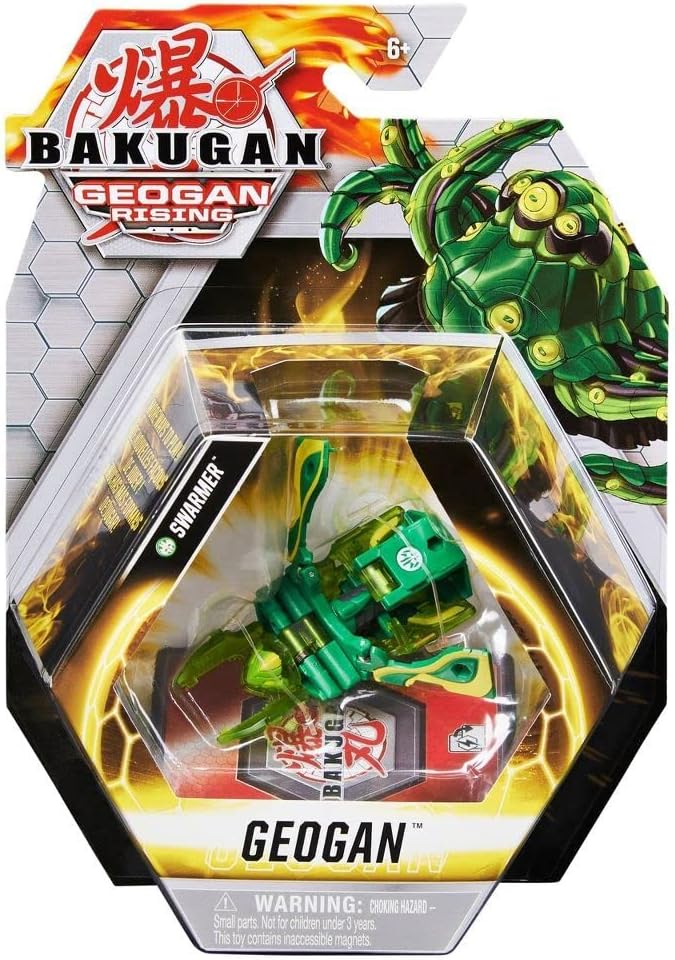 Bakugan Geogan Rising 2021 Ventus Swarmer Geogan (Viloch Combiner Part 7 of 7) Collectible Action Figure and Trading Cards