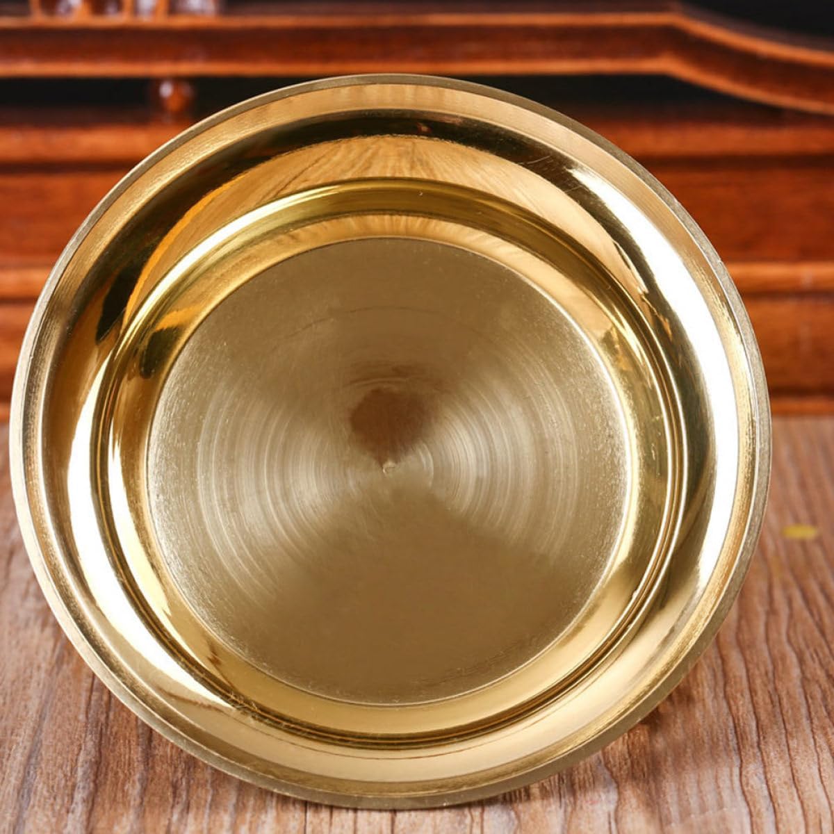 TIDTALEO Thickened Copper Water Offering Cup Religious Sacrificing Accessory Temple Holy Water Cup for Home Use Religious Rituals