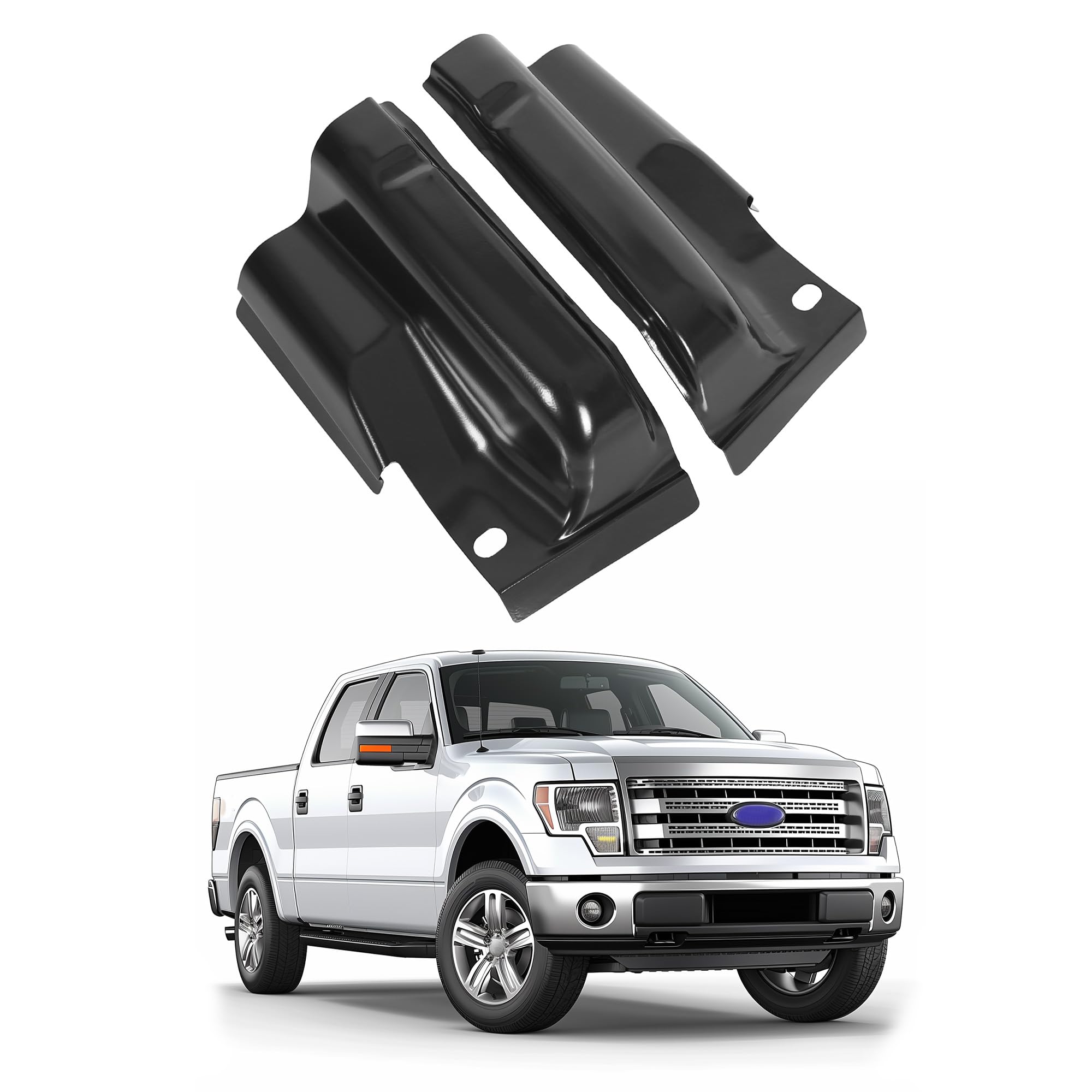 ECOTRIC Coins de cabine en acier compatibles avec Ford F150 2009-2014 à cabine double 4 portes, housses d'angle de cabine gauche et droite