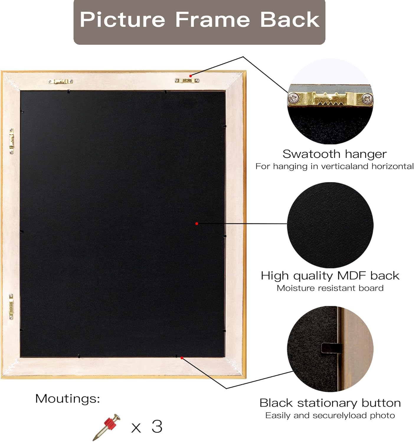 Vintage Bronze Gold Picture Frame 11x14 Inch,11 by 14 Ornate Antique Photo Frames with Matting 8x10,Retro Carving,Baroque Rococo Natural Wood Hanging Wall Classical 05