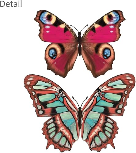 Miniatura 4 de Decowall Pegatinas de pared para niños con diseño de mariposas vivas y pegatinas de pared extraíbles para la habitación de los niños (1705 8025)