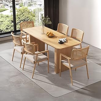 Azadx Office Chair Mat for Hardwood Floor, 8'10' Clear Desk Protector, Large Plastic Mat for Dining and Living Room, Easy Glide Rolling