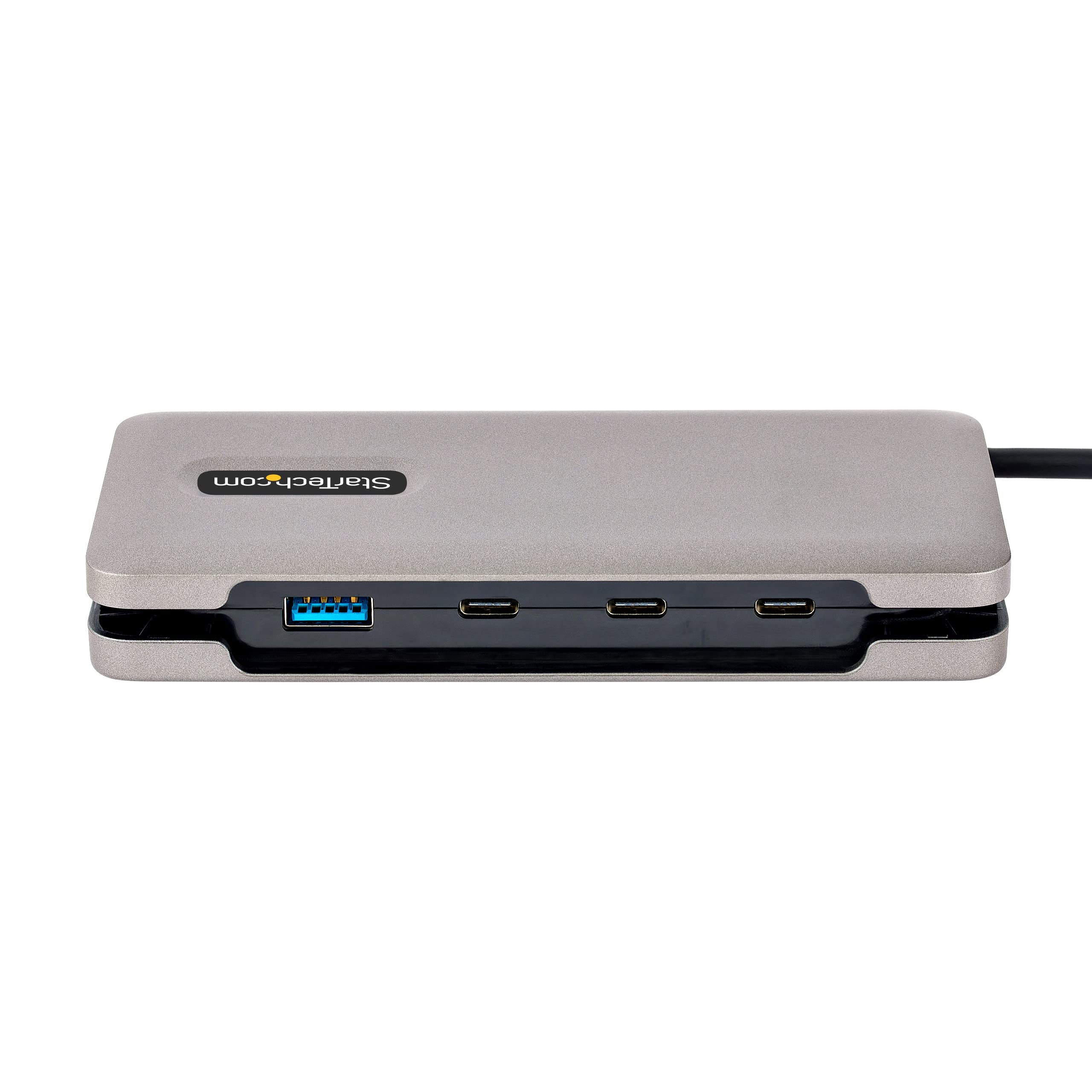 StarTech Hub USB-C 4 Ports avec 3X USB-C et 1x USB-A, 10Gbps (HB31CM1A3CB) | USB 3.2 Gen 2, Alimenté par USB, Câble enveloppant 32cm, Portable, Splitter, Câble hôte 25cm