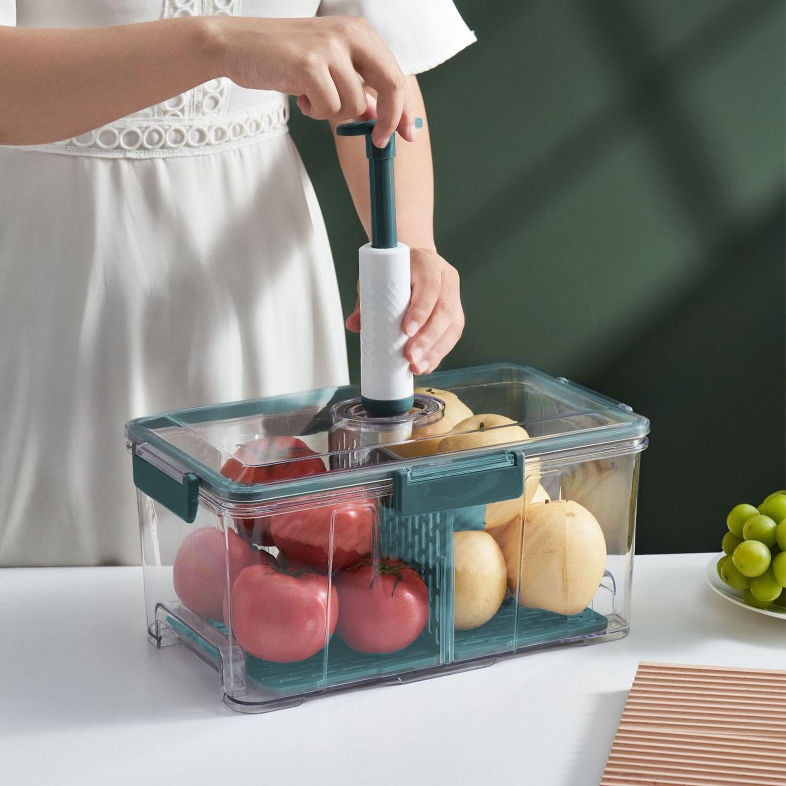 Amazon｜タイマー付き真空保存容器 - 真空食品保存箱、密閉真空