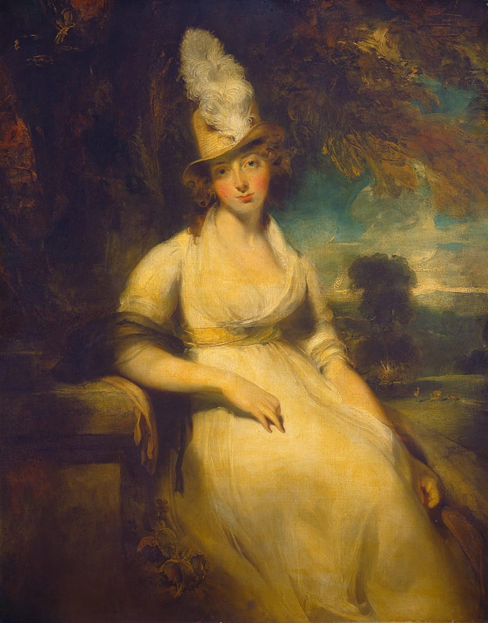 SERENDIPITP Retro Picture Poster Wall Art Pictures Painting Mrs Robert Blencowe by Lawrence Wall Art Canvas Print for Wall Decor 60x90cm
