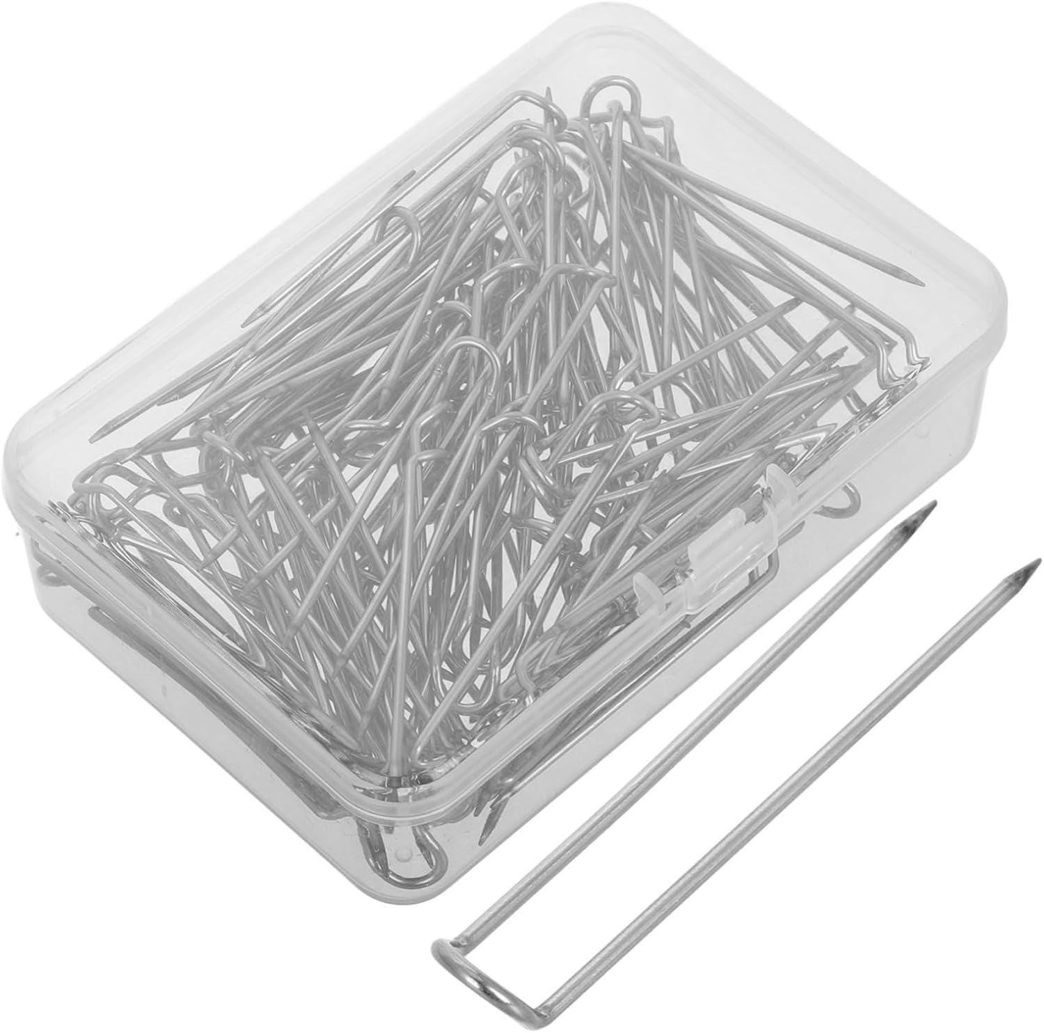 100pcs U-Shaped Pins for Quilting and Sewing Stainless Steel Double Blocking Pins for Positioning Home Decor Jewelry Display Multipurpose