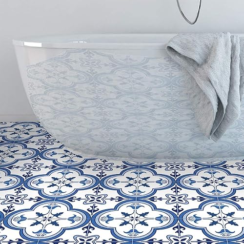 Miniatura 4 de Alwayspon Adhesivo de vinilo antideslizante para piso, impermeable de PVC para losetas en muro, autoadhesivo para despegar y pegar, calcomanía de