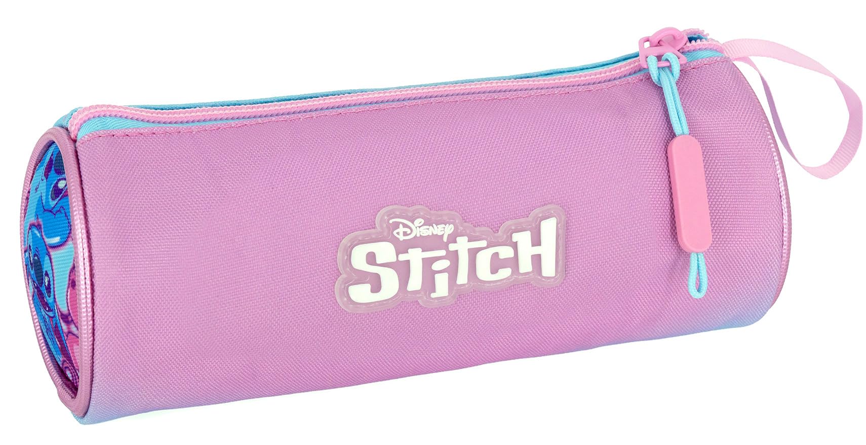 Clondo Ensemble Sac à dos + trousse scolaire pour fans de Stitch et Angel 41 cm, Compartiment matelassé, poche gourde et bandes réfléchissantes