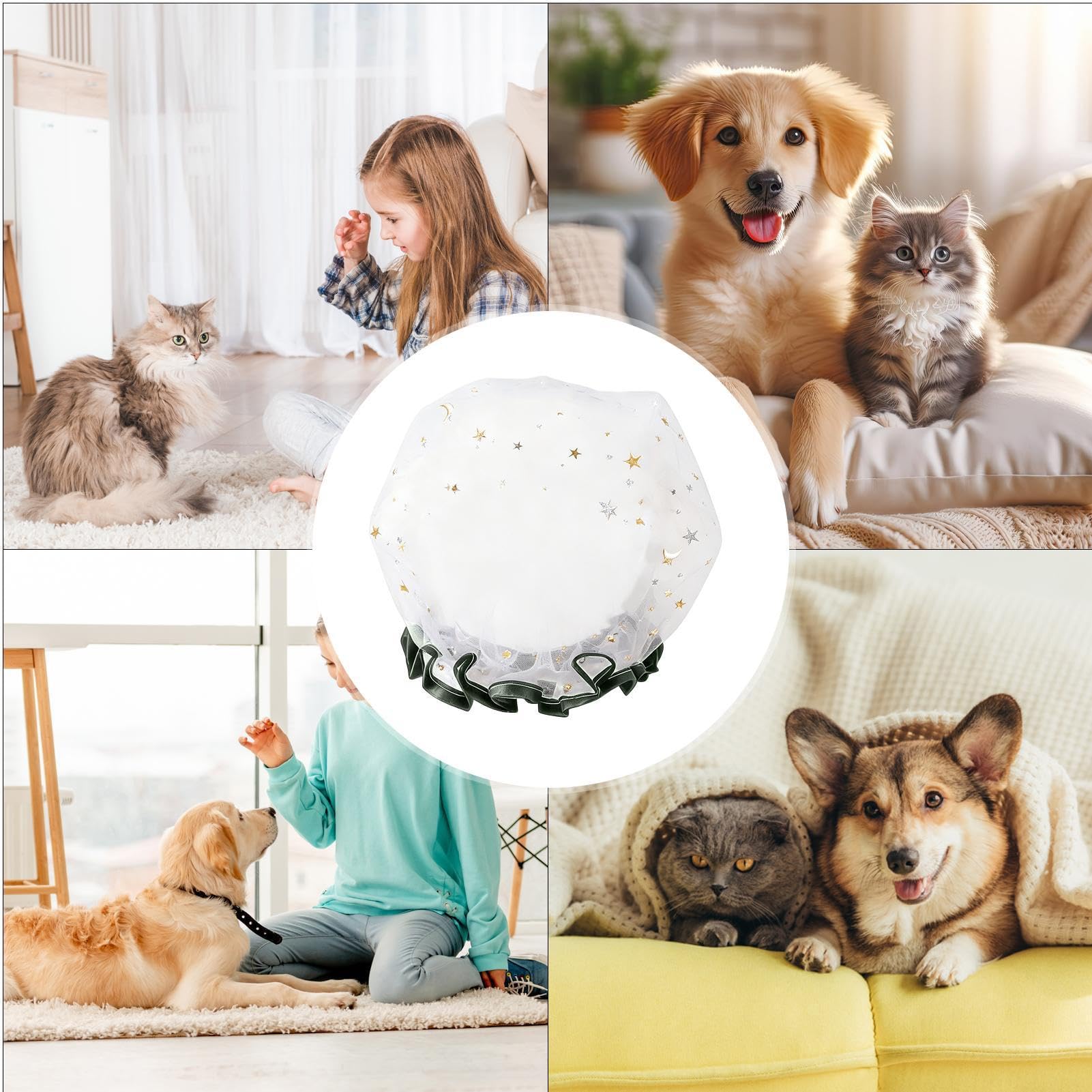Giftköderschutz Kopfnetz für Hunde | Atmungsaktive Mesh-Maske gegen Fressen, Weicher Netzmaulkorb für Training & Spaziergang, Verstellbar & Leicht, 25x25x30cm