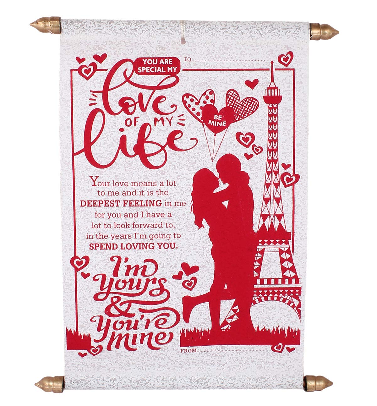 Saugat Traders Love Scroll Card For Lover Valentine Day Birthday