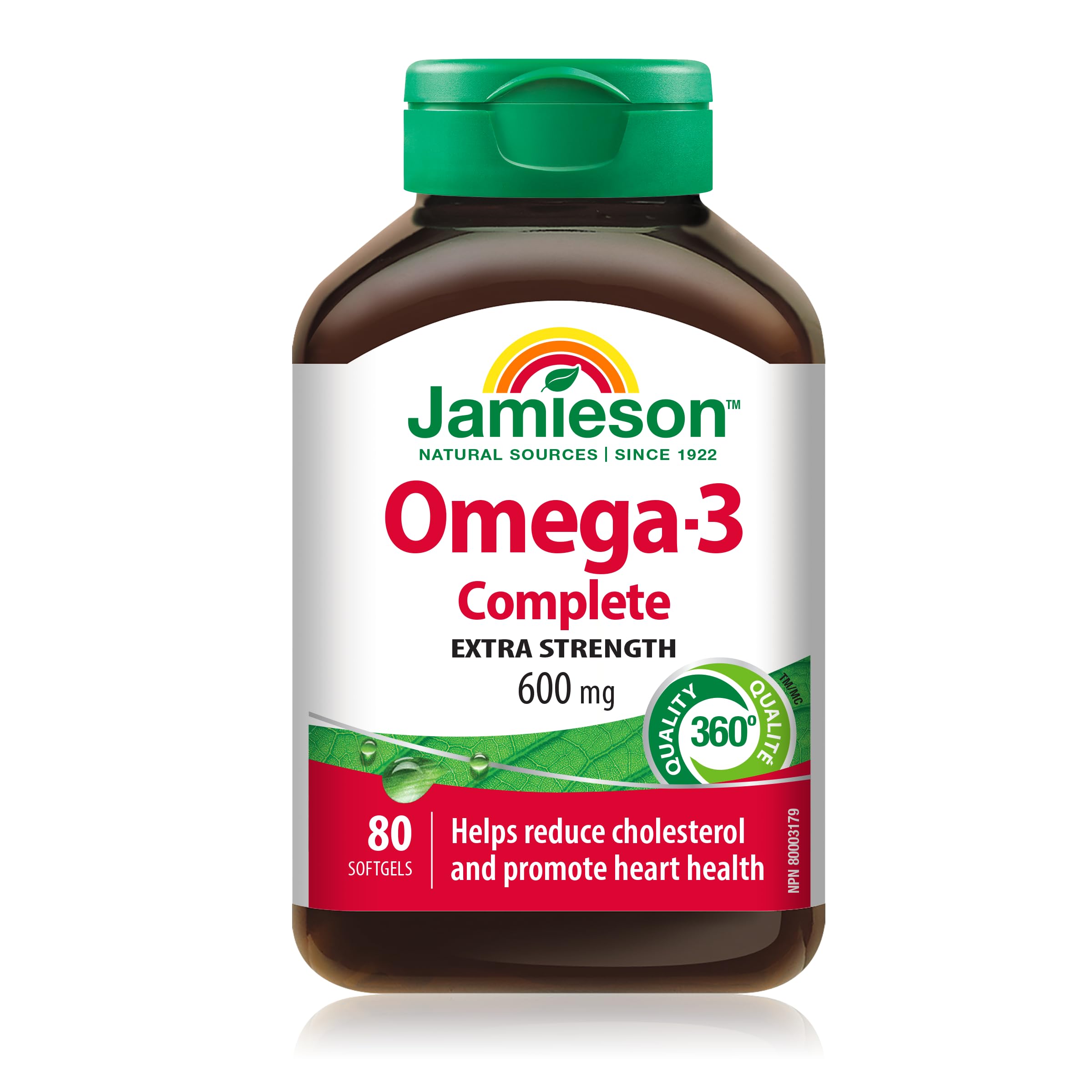 Jamieson Extra Strength Omega-3 600mg 80 Softgels