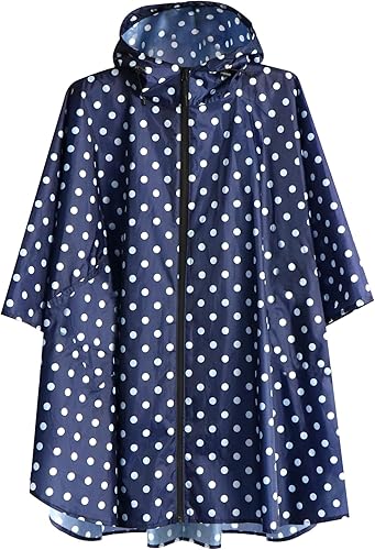 Anyoo Poncho de lluvia impermeable ligero reutilizable senderismo chaqueta con capucha para actividades al aire libre