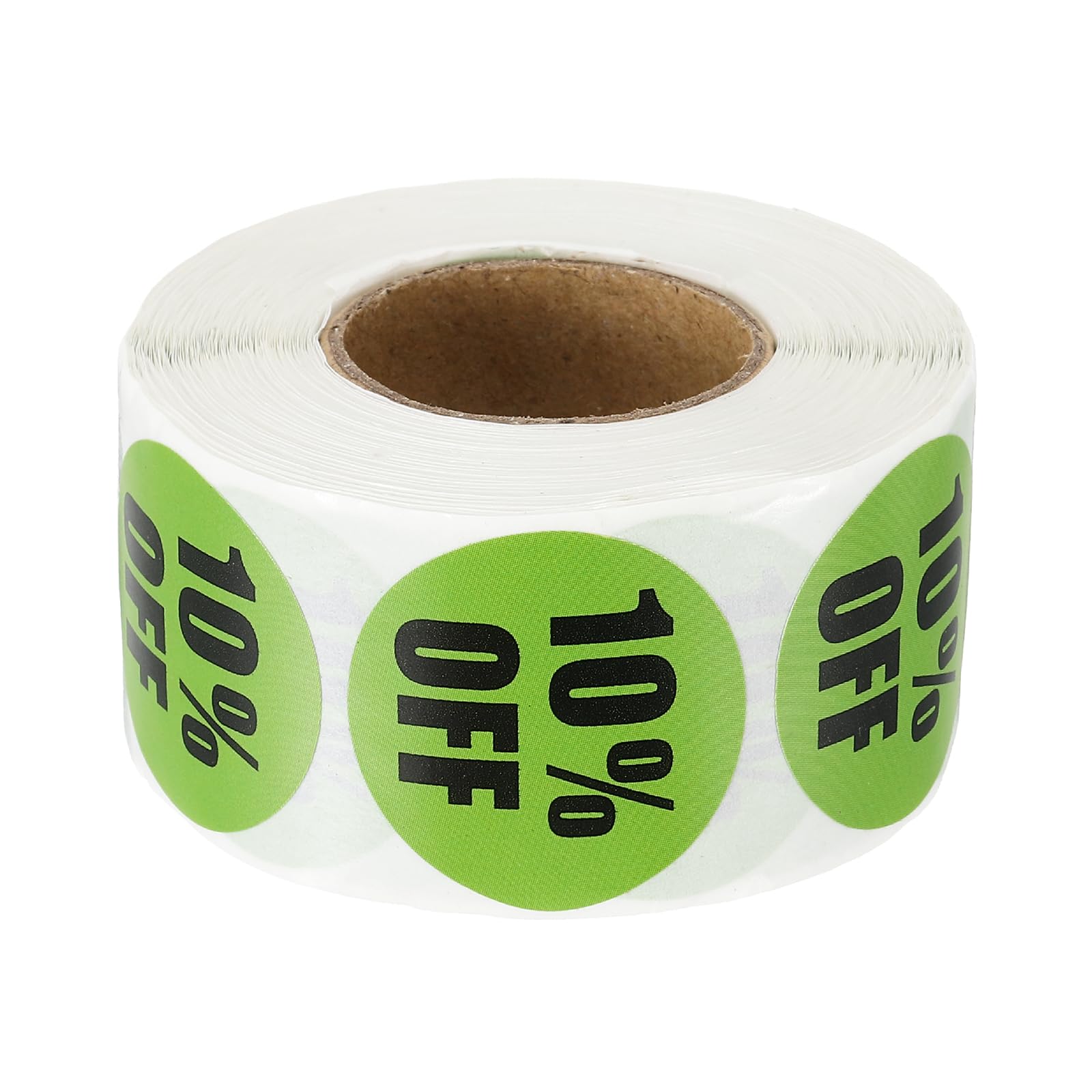 PATIKIL 500 Pcs 10% Price Off Stickers for Retail, Circle Price Marker Tags Percent Off Sale Sticker Adhesive Round Labels for Markets Fairs Retail Stores Supermarkets Shops, Green