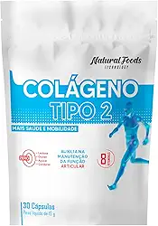 Colageno Tipo 2 Vitaminas Joelho Articulação Collagen Type 2 Refil 30 Cáps Não Desnaturado Proteina 40 mg Rende 30 Doses + Vitamina B1 B2 B6 B12 C E D3 Matéria Prima Importada - Natural Foods