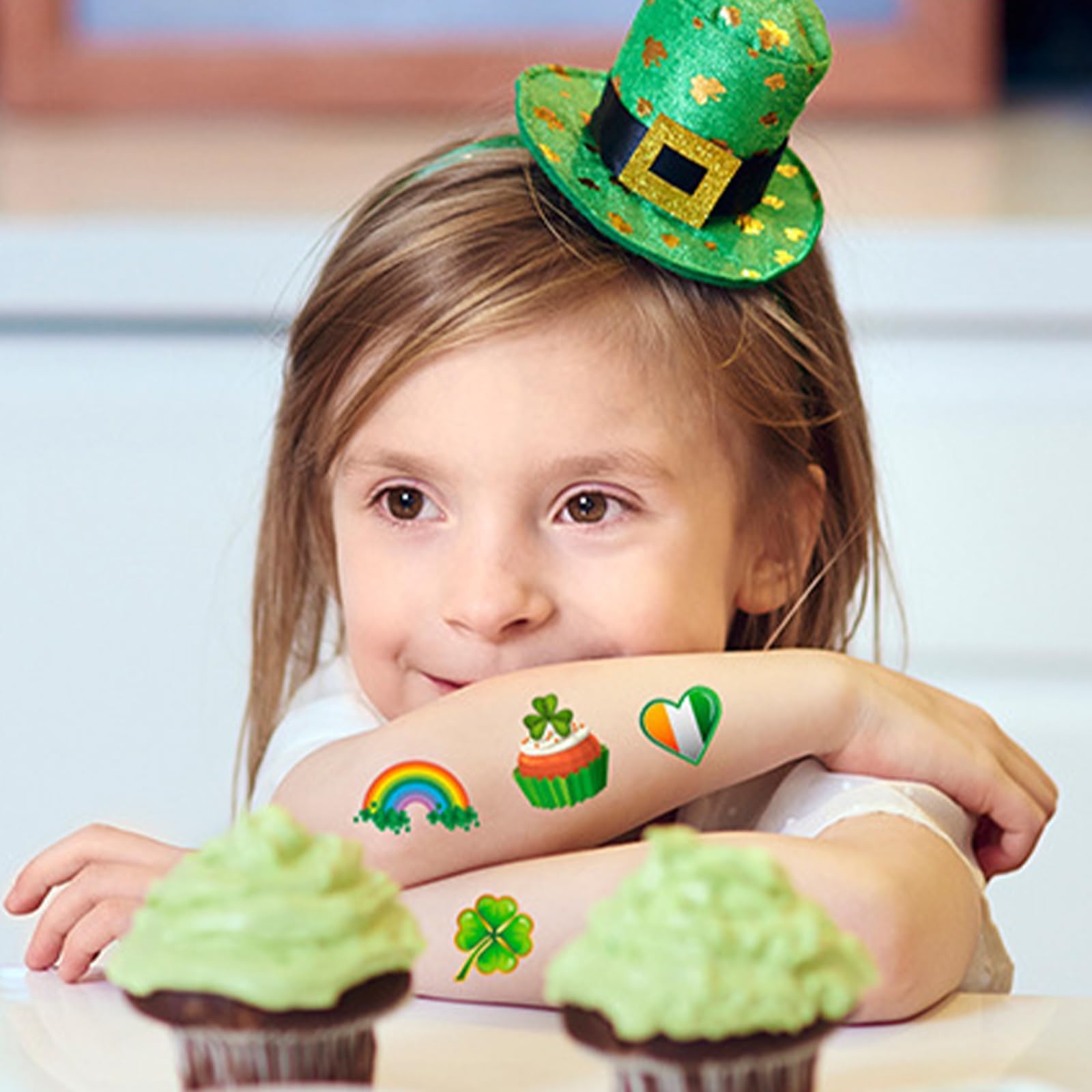 Tsathoggua107 Styles St Patricks Day Decorations Temporary Tattoos, 10 Sheets St. Patrick's Day Tattoo Stickers - Image 3
