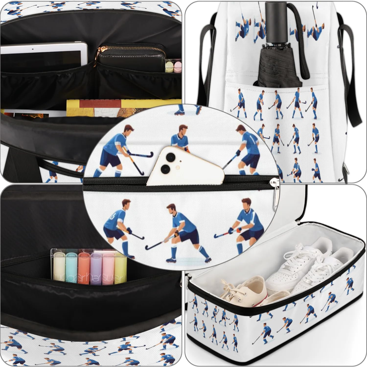 Sac de voyage pour athlète de hockey pour homme et femme, sac de week-end, sac fourre-tout pliable de 47 l pour sport, gym, yoga, couleur, 47 L, Organiseur de sac