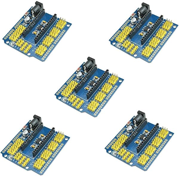 5PCS Expansion Sensor Shield Module Compatible for Arduino UNO R3 Nano I/O - 1