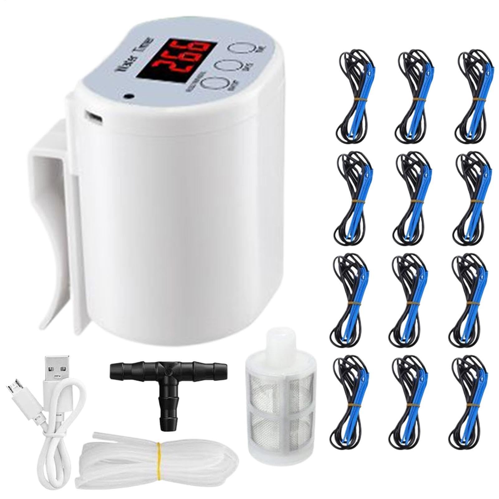 di irrigazione piante Accessorio Irrigazione Giardinaggio con Timer | Impianto Di Irrigazione Automatico per balcone cortile viaggio vacanza giardino serra ufficio casa soggiorno