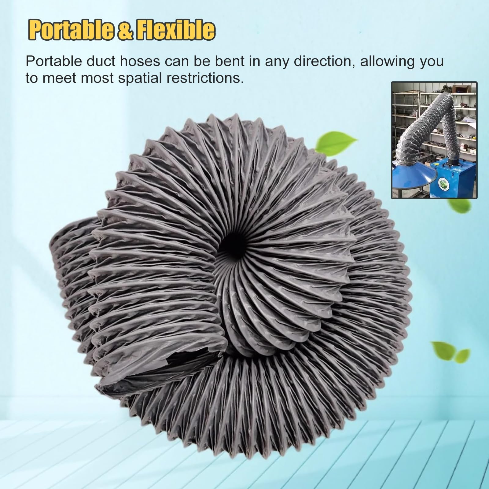 tubo cappa cucina Tubo Flessibile Di Sfiato Per Asciugatrice Portatile Da 2 M, 3 M, 5 M, 10 M, Condotto Per Cappa Aspirante, Condotto Flessibile In Nylon Per HVAC, Tubo Di Ventilazione Telescopico(Dia
