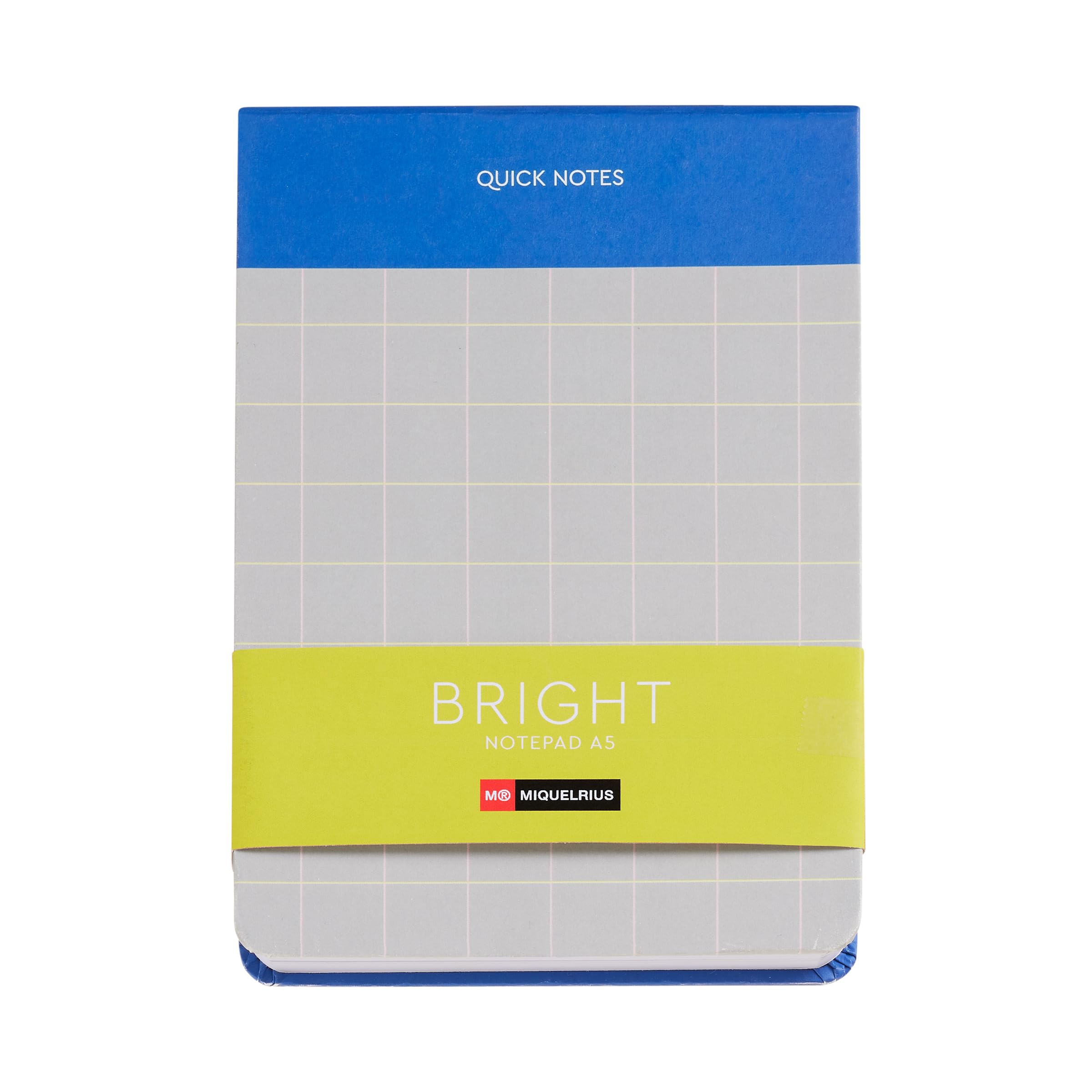 Miquelrius A5 Notepad Ruled A5 80 Sheets 80 Sheets Lined Cardboard Cover Notepad Notebook Cute Stationery Bright Blue