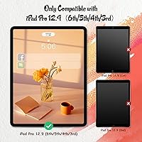 Vista 5 de KCT 2 Pack Paperfeel Screen Protector Compatible with iPad Pro 12.9 (2022 & 2021 & 2020 & 2018 Models), Matte PET Film for Drawing, Anti Glare with