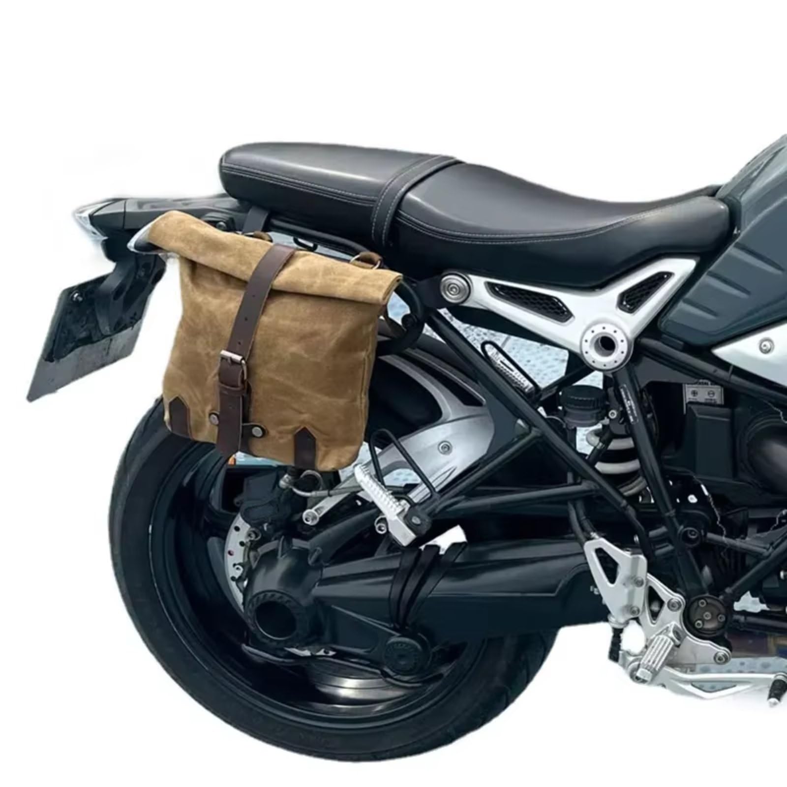 Sella Moto Laterale Attrezzi Borsa A Tracolla Per Viaggio Portaoggetti Per Grande Capacità Attrezzi Universale Accessori Rimovibili Valigie Moto(Green)