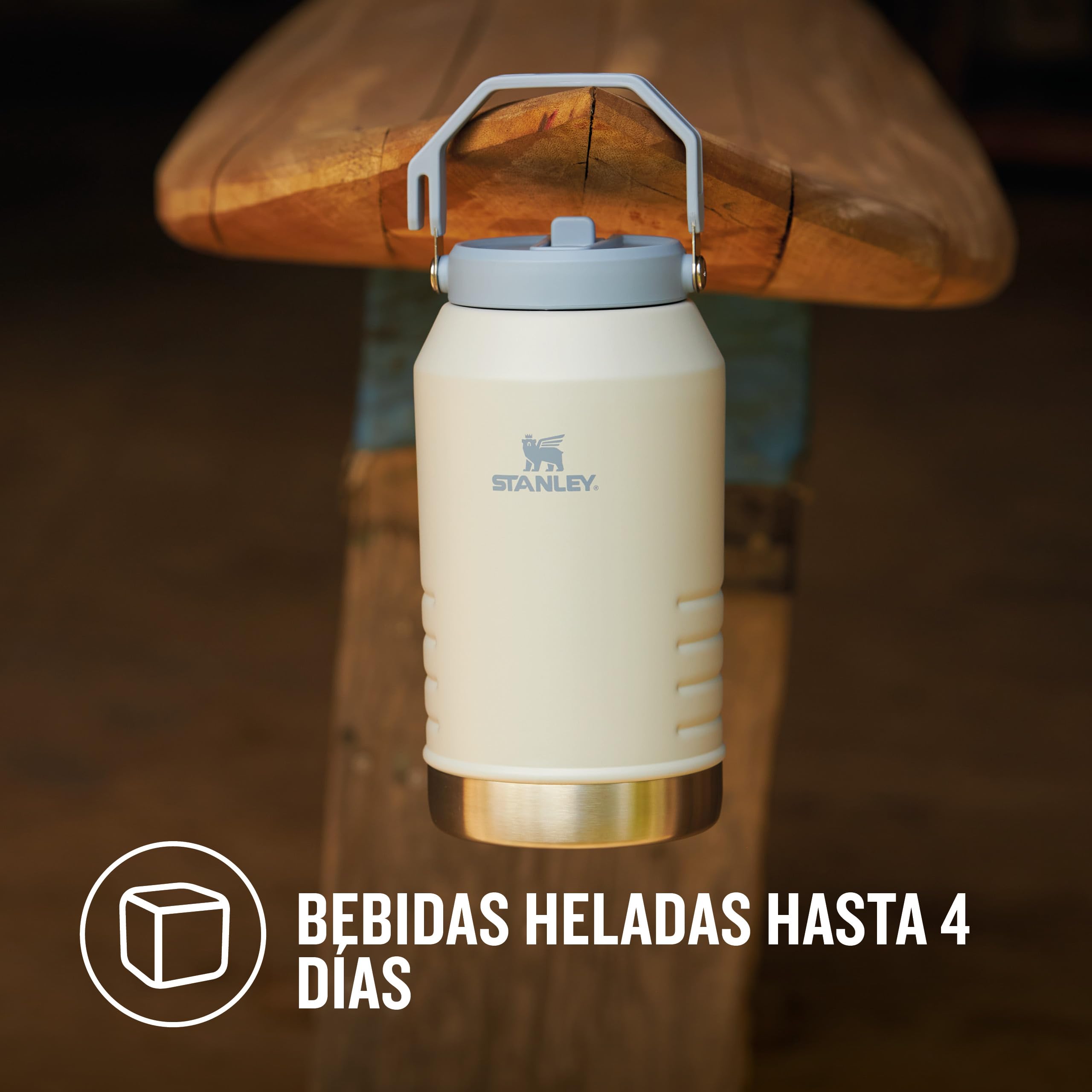 Stanley 1913 Iceflow Flip Straw 2.0 Jug 1.90L - 20 Horas Fría - 4 Días Helada - A Prueba De Fugas - Botella Agua Acero Inoxidable - Sin BPA - Apta Para Lavavajillas - Botella Agua Gimnasio - Frost | Enfría 20 horas. - 4 días refrigerado - A prueba de fuga