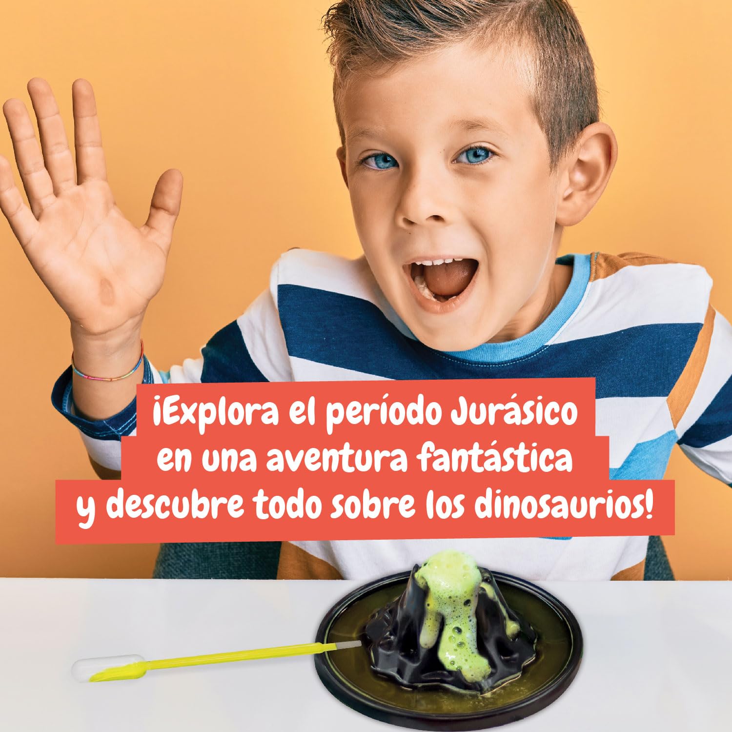Science4you Jurassic Explorer Dino para Niños 4+ Años, Juego con 14+ Experimentos y Manualidades: Huevo Dinosaurio, Figura Dinosaurio, Volcán, Linterna Proyector, Fosiles para Niños 3 4 5 6+ Años