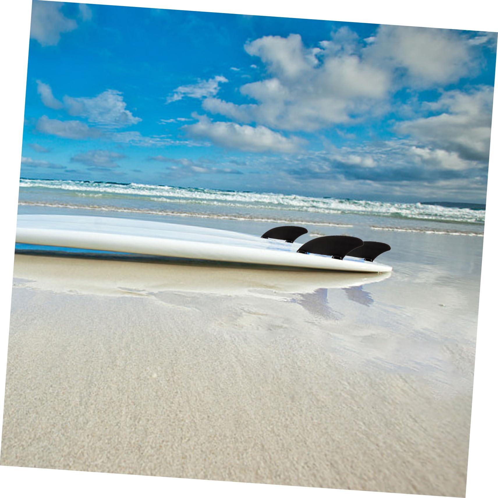 Sosoport Aufblasbares Kajak Mit Kleiner Ruderbasis Surfbretter Planke Kunststoff-Surfbrett-finne Kanu-Surfbrett Flosse Paddelwechsel Surfboard-ersatz Umweltschutz-PVC Black