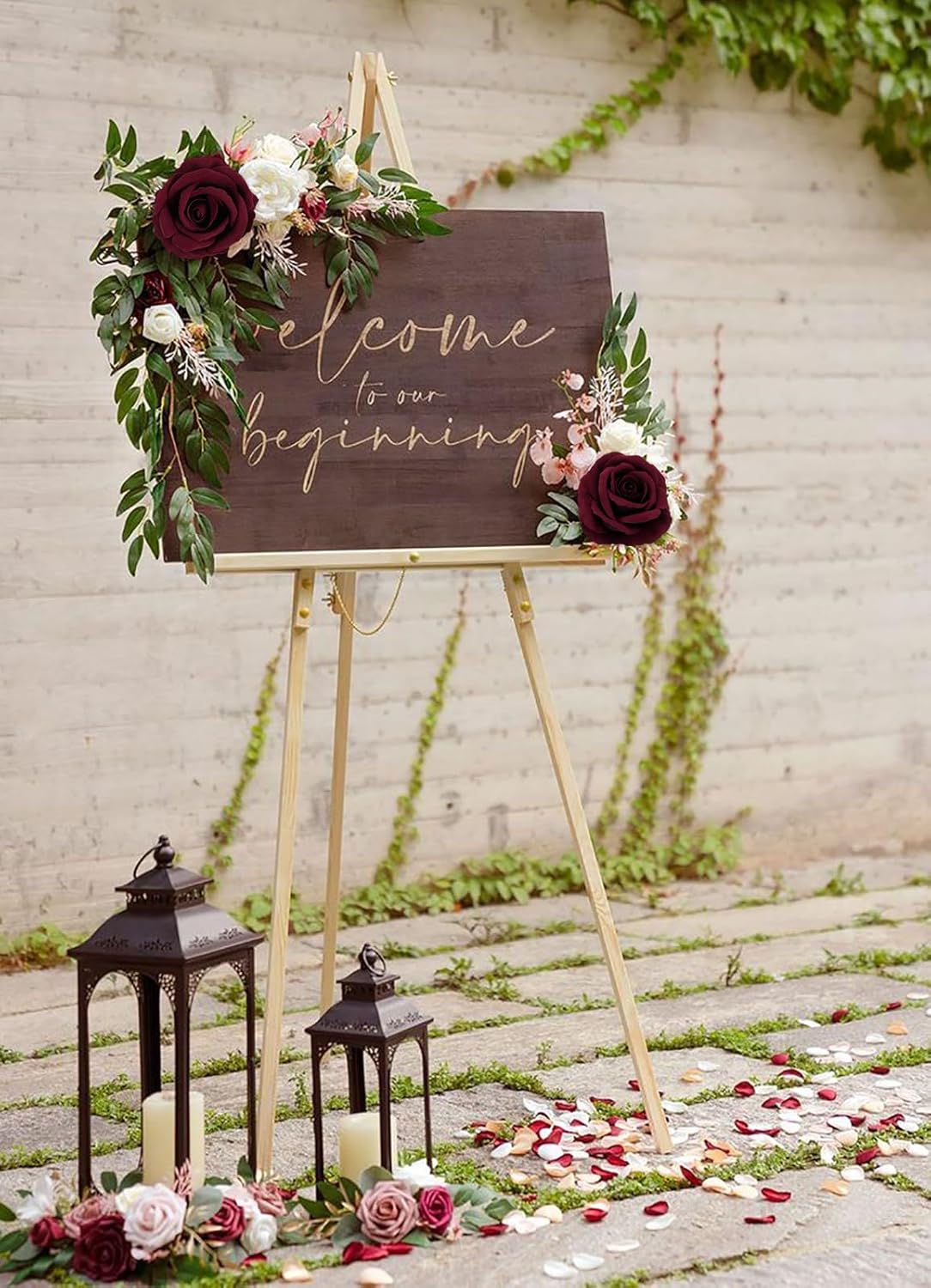 IPOPU 16pcs Burgundy Rose Artificial Flowers 3.93" Large Fake Velvet Rose Bulk Real Touch Silk Flowers Heads for DIY Wedding Bouquet Floral Arrangement Home Party Garden Decorations (Burgundy) - Image 5