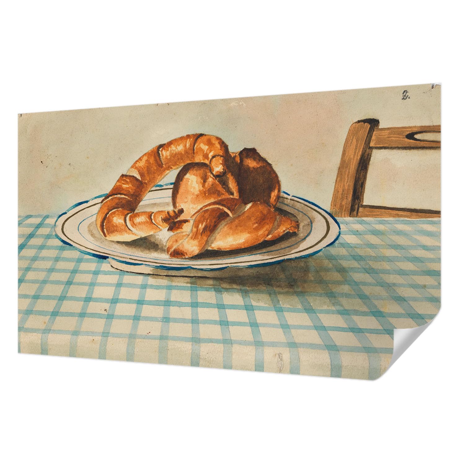Papier peint adhésif résistant aux taches 416x254 cm motif pâtisseries